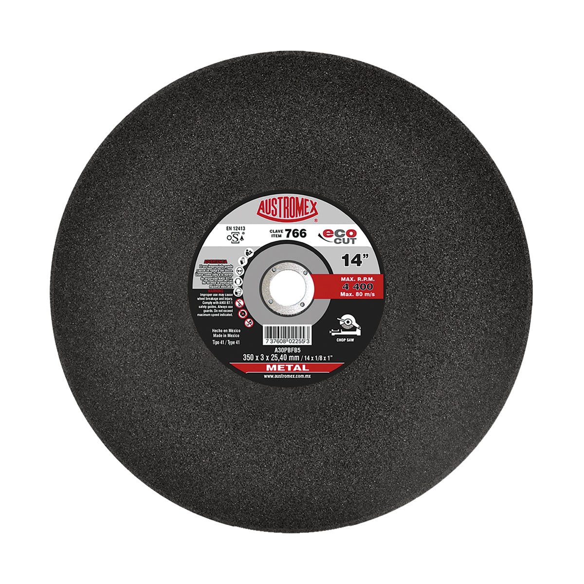 DISCO PARA CORTE DE METAL 14X1/8X1