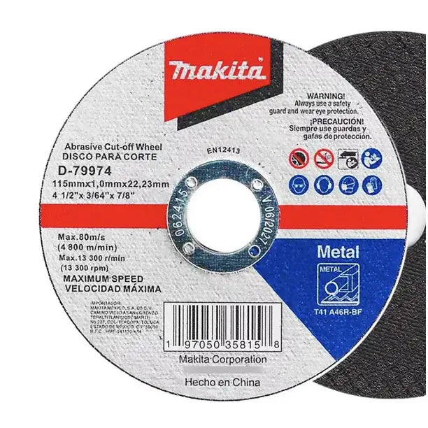 Disco de corte de 4 1/2"X 7/8" X 1.0mm Makita