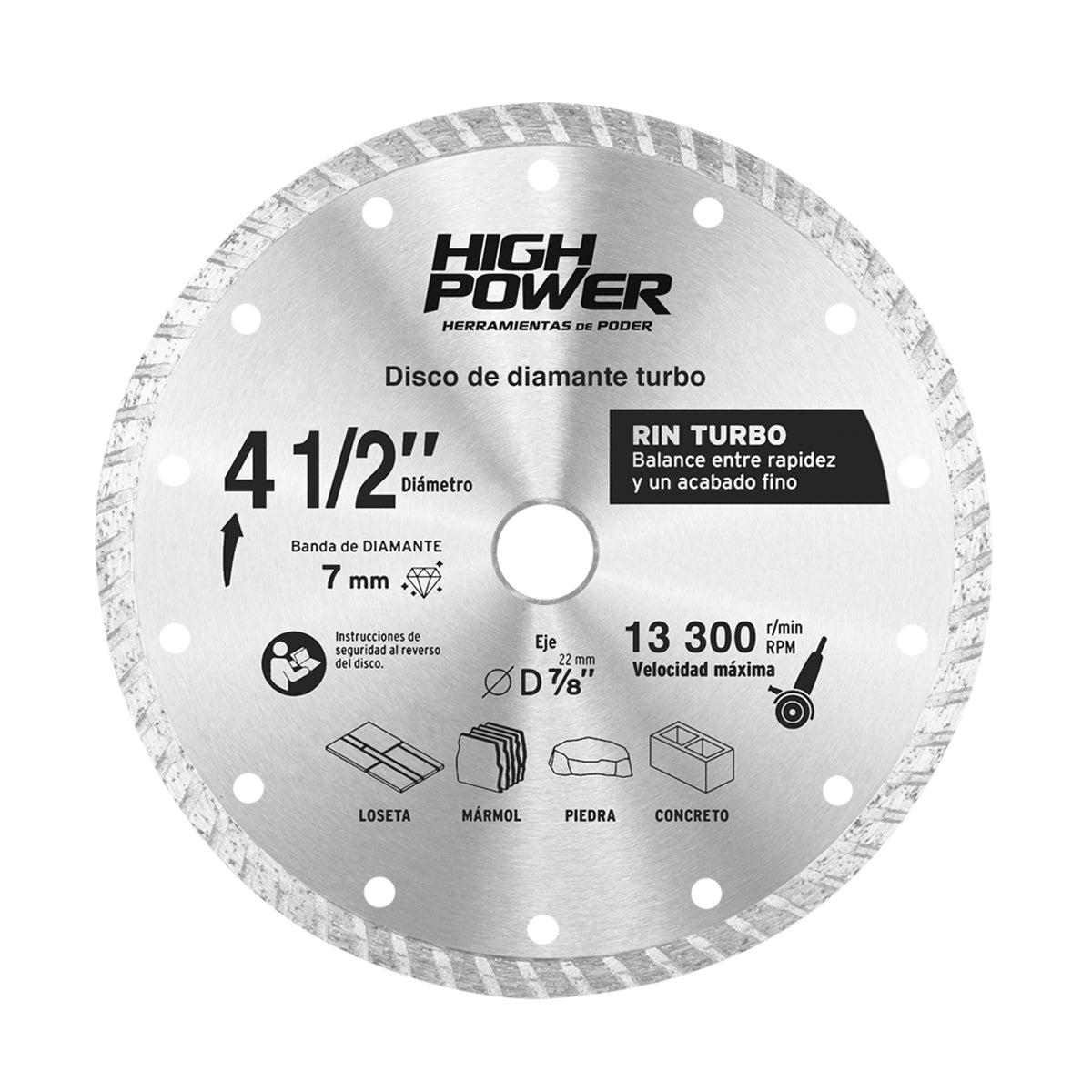 DISCO DIAMANTE 4 1/2 IN TURBO